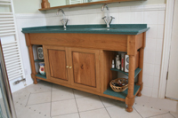 Bespoke Solid Cherry Vanity Unit, Bath. Enlargement 3 (0.5 mb)